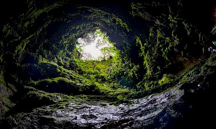 Algar do Carvão: uma viagem ao interior de um vulcão na ilha Terceira